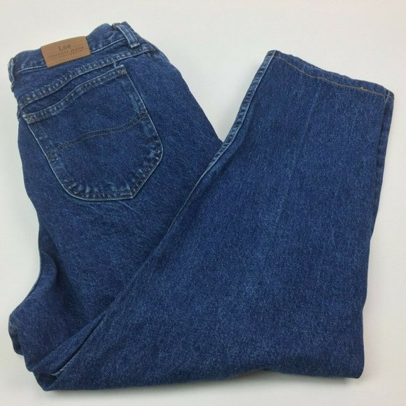 Lees Original Jeans Women's Dark Wash Blue Denim Size 16 Short - Picture 1 of 9